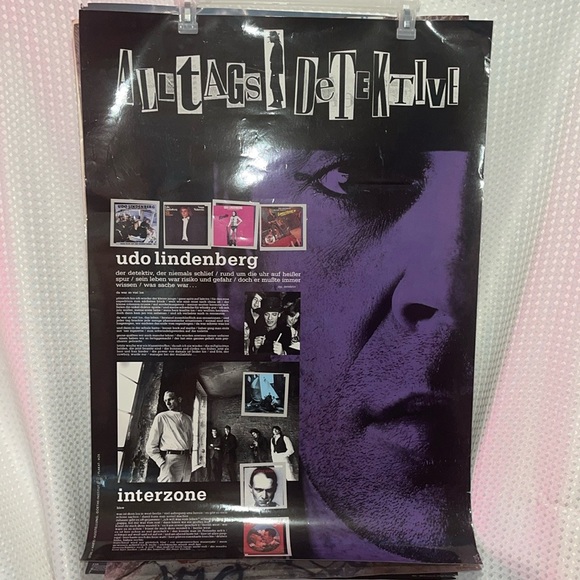 Rare UDO LINDENBERG poster ALL TAGS DETEKTIVE INTERZONE - Picture 1 of 4